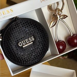 Guess Sequin Coin Purse with Cherry Keychain 🆕